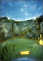 The Pond. 1995. Oil on canvas, 24" x 20".