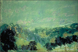 Landscape. 1994. Oil pastel on paper, 18" x 24".