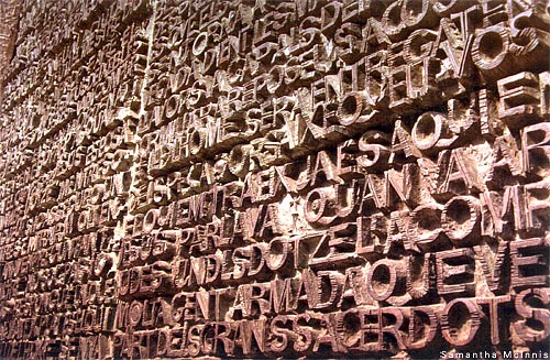 Wall of Chisled Words