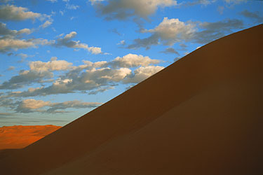 Silhouette of Dune - Idehan Ubari, Libya, Dec. 2002